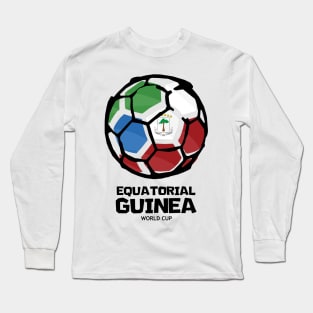 Equatorial Guinea Football Country Flag Long Sleeve T-Shirt